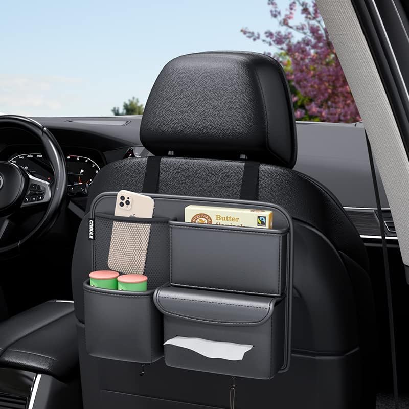 Multifunction Small Objects Car seat Organizer | Premium PU Car Organizer | Car Accessories