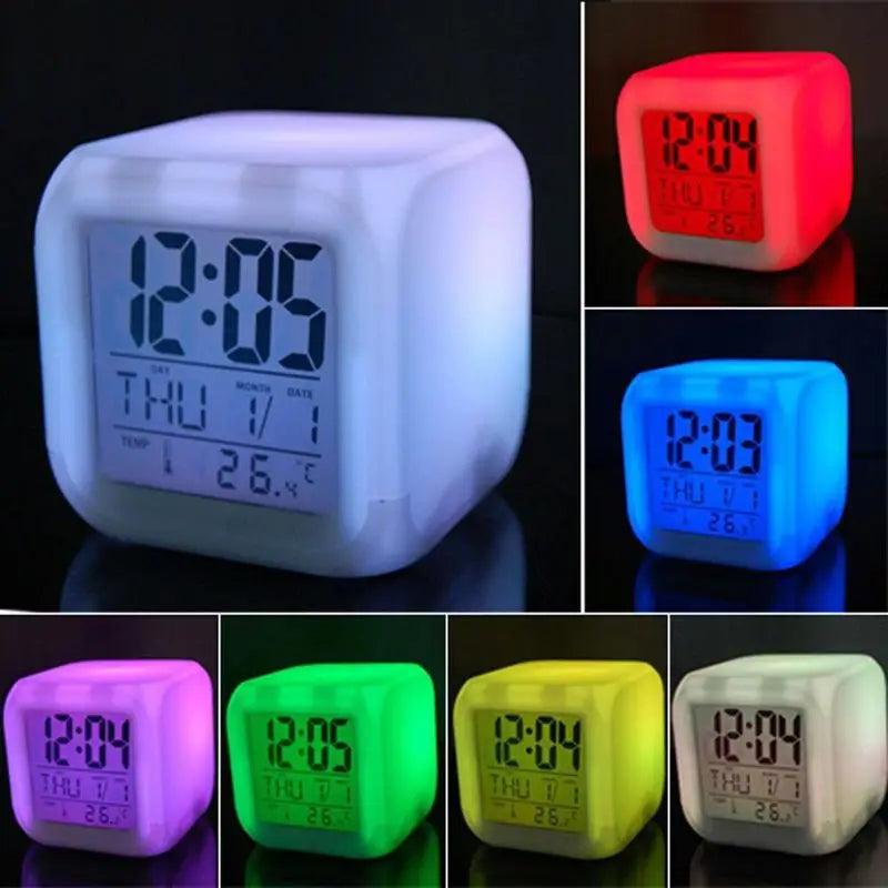 LED Digital Clock - 7 Color | Night Light For Kids | Desk Clock
