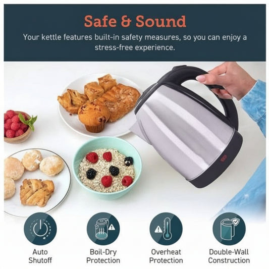Premium Quality Electric Kettle 2.0 Liter (Silver)