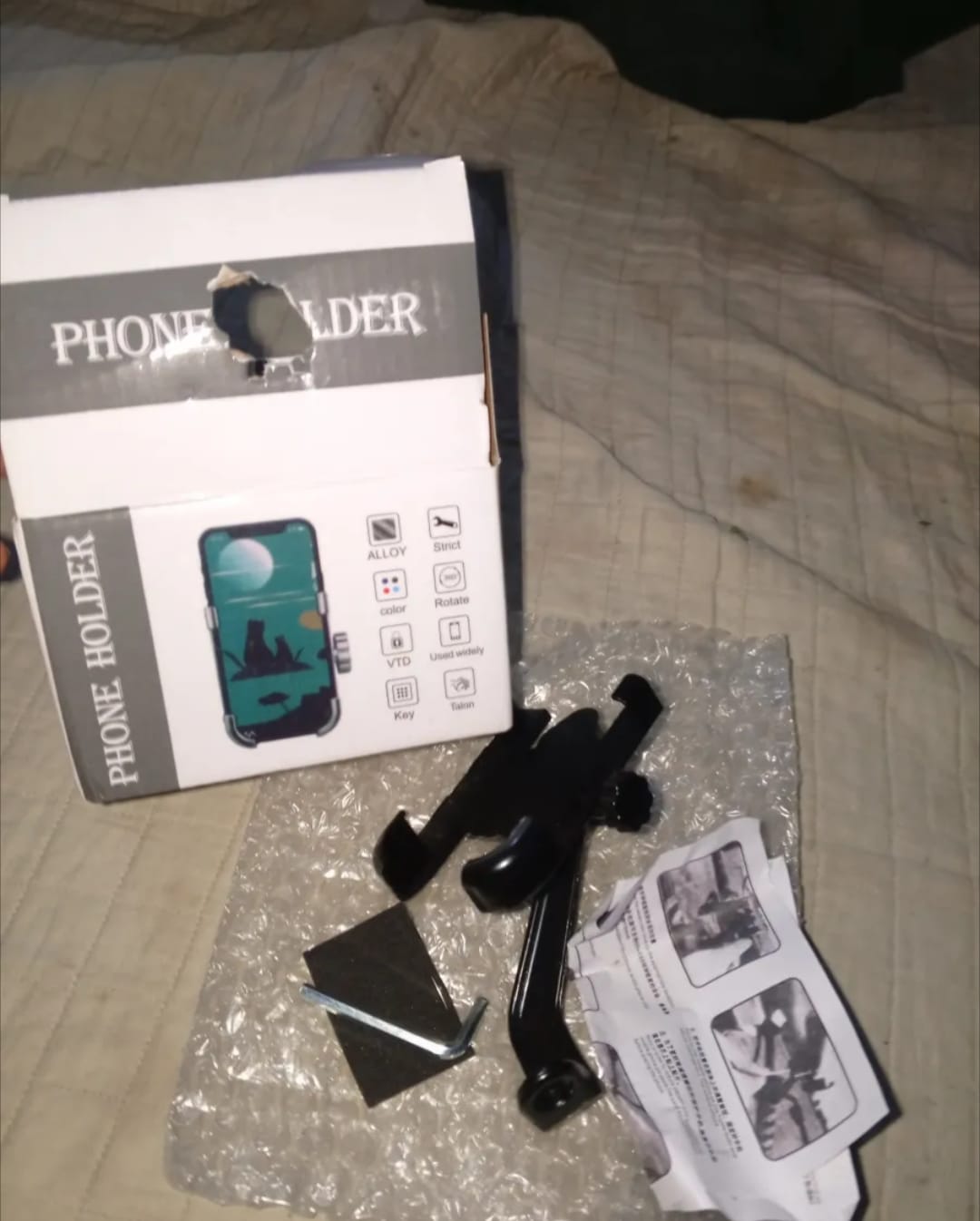 C2 Universal Aluminum Motorcycle Phone Holder – 360° Adjustable Handlebar Mount Stand