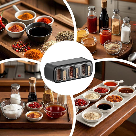 Wall Mounted Seasoning Box Containers | Kitchen Organizer