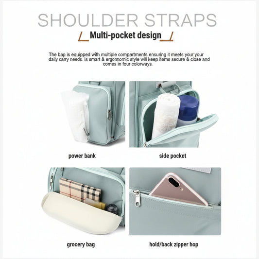 Baby Diaper Maternity Bag | Spacious & Practical Choice For Mothers (Random Colour)