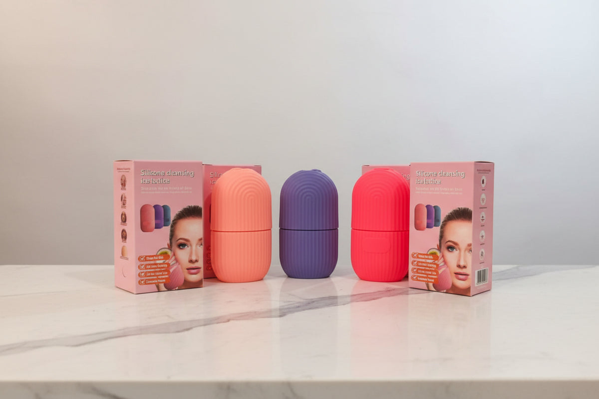 Silicone Ice Roller With Box - Designed For Facial Skin Care(Random Color)