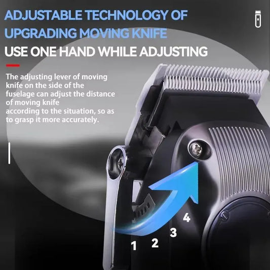 Model 1551 Men Hair Clipper | Stainless Steel Blades | 2000 MAH Battery | LCD Display