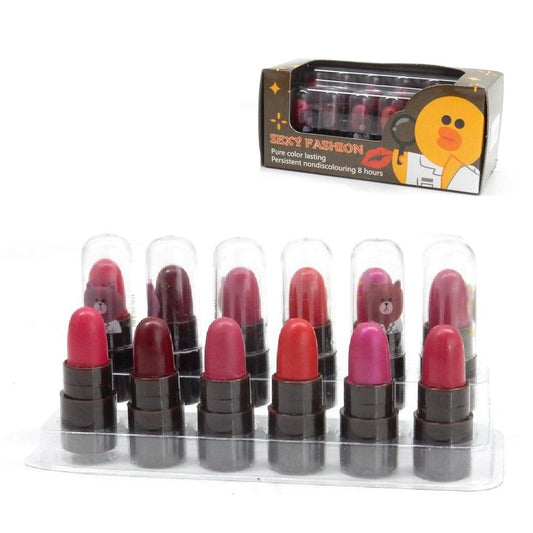 12 Pcs Multicolor Mini Capsule Lipsticks Set – Compact Matte Lipstick Collection