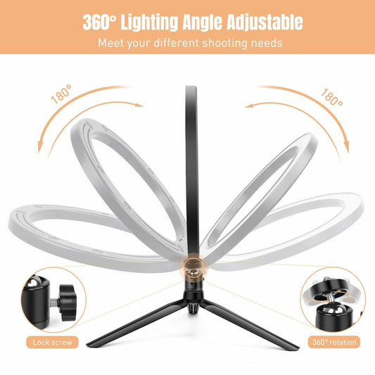 Multi Position Dual Mobile Clip Ring Light