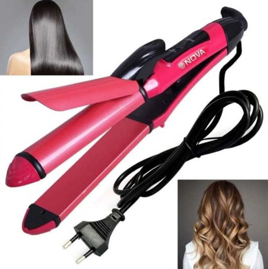 2in1 Nova Hair straightener & Curler | 2-in-1 Dual-Use Styling Tool | Quick Heat-Up Technology