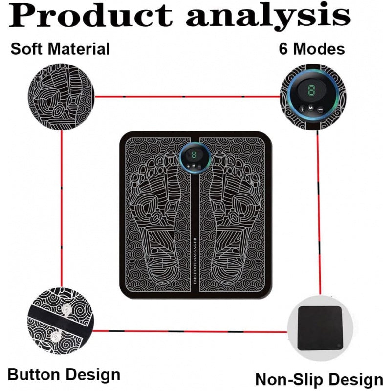 Foot Massager | Electric Foot Mat | Blood Circulation Health Care Pad (Without Box)