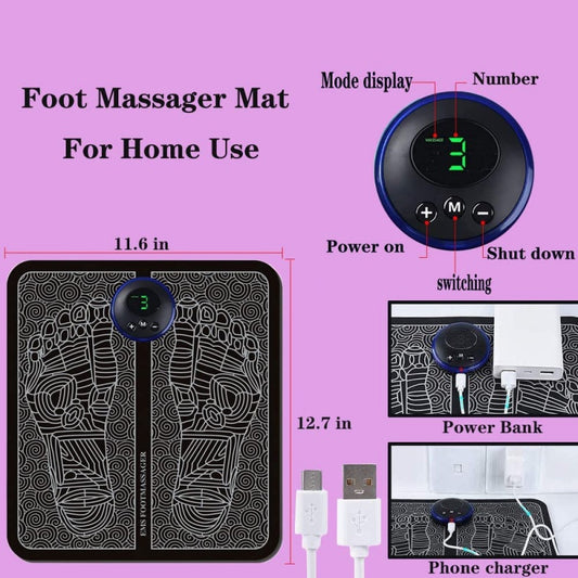 Foot Massager | Electric Foot Mat | Blood Circulation Health Care Pad (Without Box)