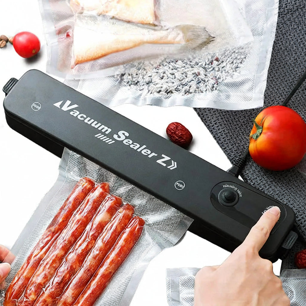 Food Sealer Machine | Electric Vacuum Sealer Machine (With 10 Sealing Bags)