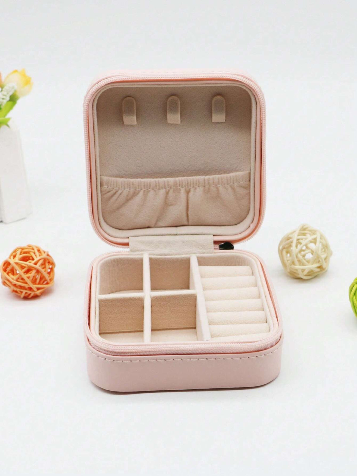 Jewelry Storage Box | Leather Jewelry Organizer (Random Color)