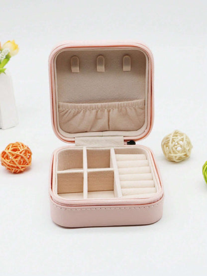 Jewelry Storage Box | Leather Jewelry Organizer (Random Color)
