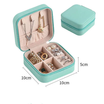 Jewelry Storage Box | Leather Jewelry Organizer (Random Color)
