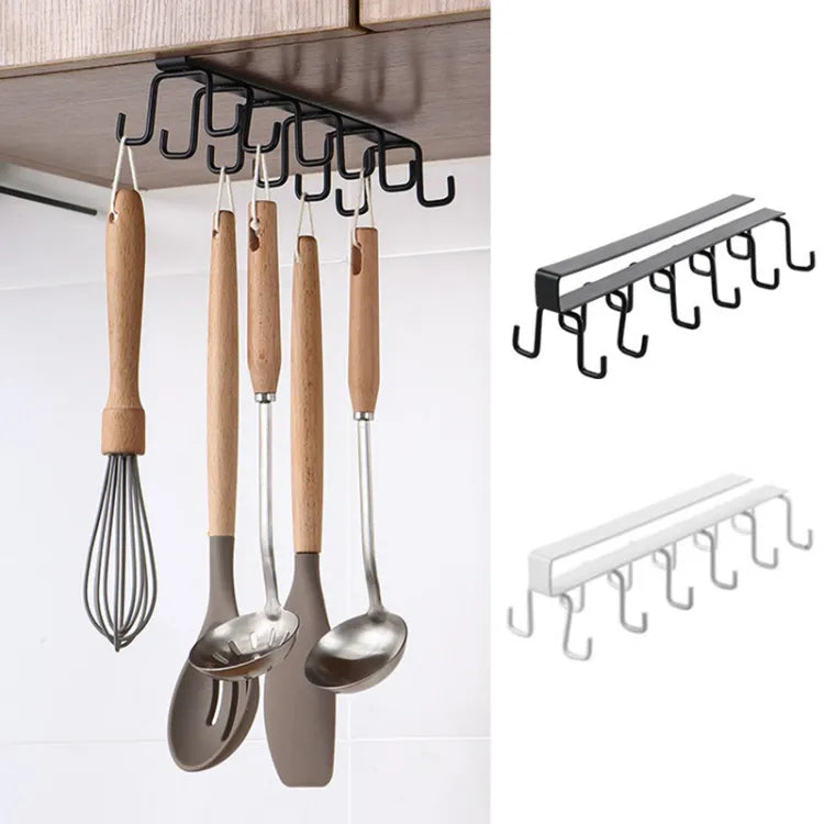 10 Hooks For Mug,Cup & Utensils Hanging | KItchen Towel & Mug Hanger (Random Colour)