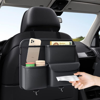 Multifunction Small Objects Car seat Organizer | Premium PU Car Organizer | Car Accessories