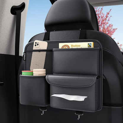 Multifunction Small Objects Car seat Organizer | Premium PU Car Organizer | Car Accessories