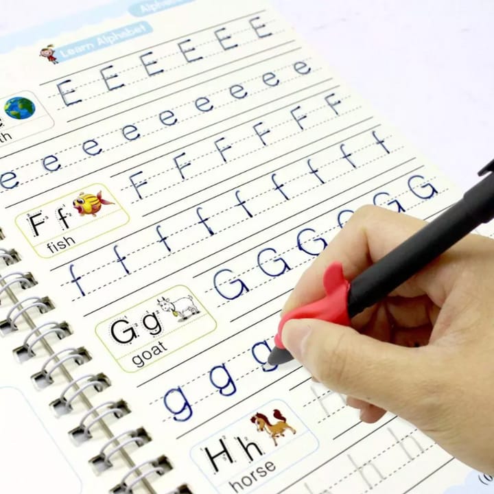 Sank Magic book | Disappearing Ink Books | Handwriting Books(4 Books + 1 Pen with 10 Ink Refills)