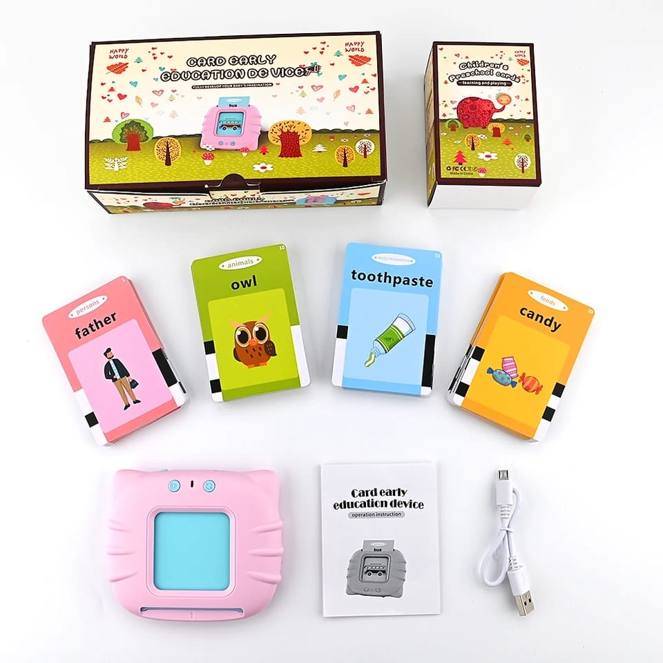 Audible Flash Cards Reading Machine for Kids | English Learning(Random Color )