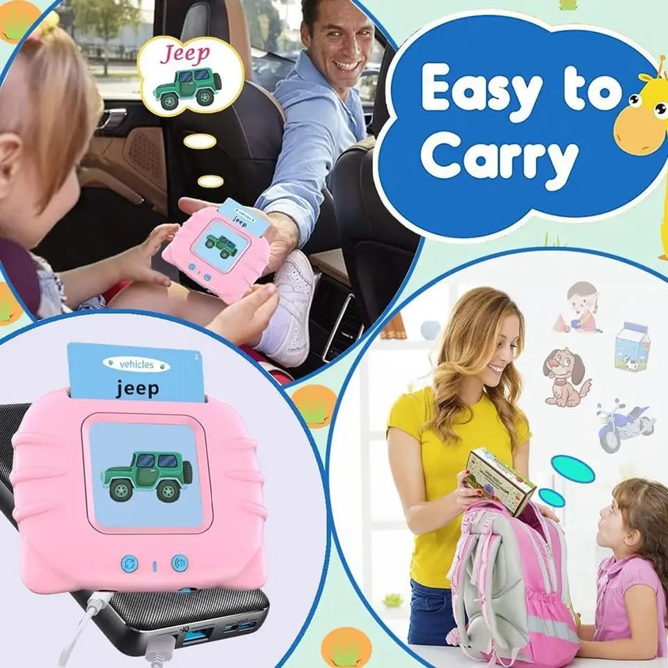 Audible Flash Cards Reading Machine for Kids | English Learning(Random Color )