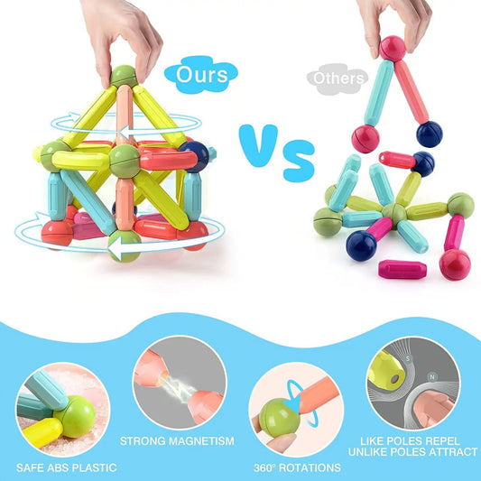 25 pcs Magnetic Blocks Toy | Educational And Fun Magnetic Toy for Kids