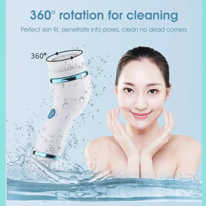 4 in 1 Electric Cleanser | Facial Cleansing Brush & Massager - Face Brush Set