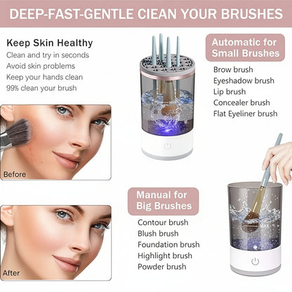 3 In 1 Electric Makeup Brush Cleaner | Automatic Make Up Brush Cleaner