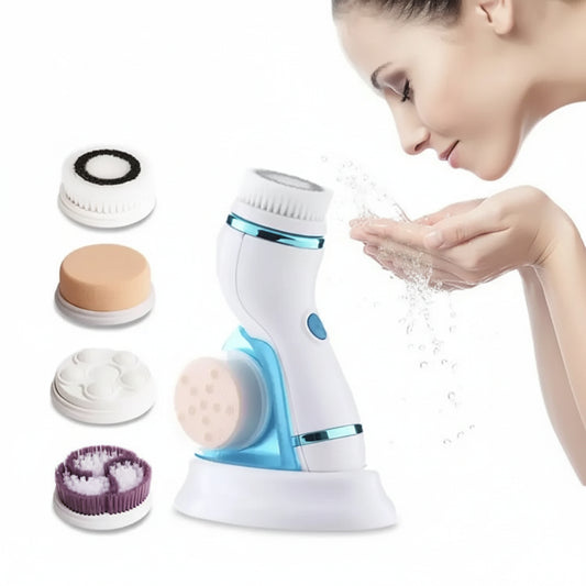 4 in 1 Electric Cleanser | Facial Cleansing Brush & Massager - Face Brush Set