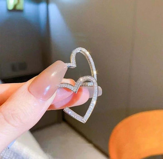 Golden Heart Shape Elegant Earrings | For Girls