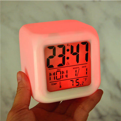 LED Digital Clock - 7 Color | Night Light For Kids | Desk Clock