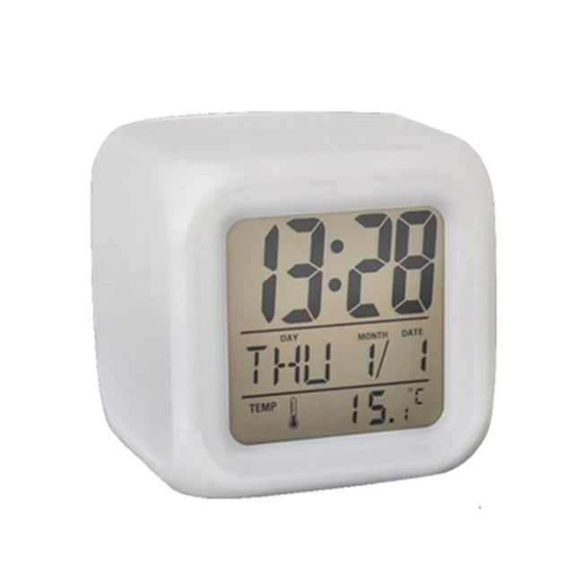 LED Digital Clock - 7 Color | Night Light For Kids | Desk Clock
