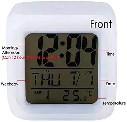 LED Digital Clock - 7 Color | Night Light For Kids | Desk Clock