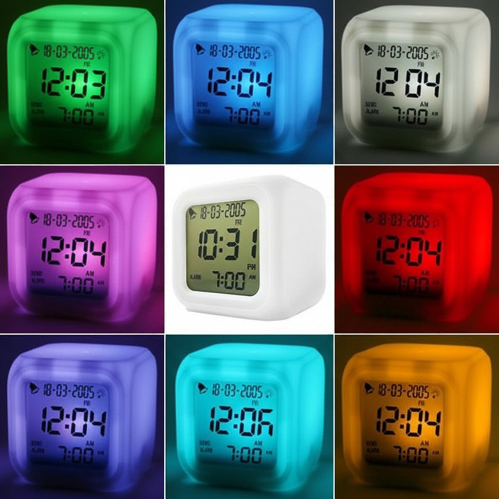 LED Digital Clock - 7 Color | Night Light For Kids | Desk Clock