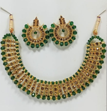 Necklace With Earrings | Crystal Round Jewelery Set