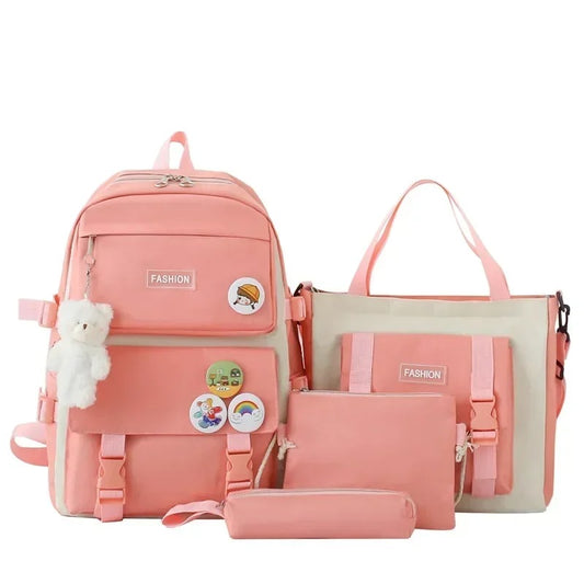 4-Piece School Bag Set | Stylish & Practical New Arrival | 4 Colours Available