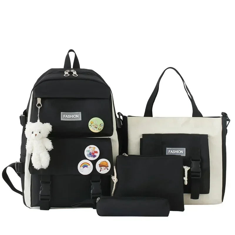 4-Piece School Bag Set | Stylish & Practical New Arrival | 4 Colours Available