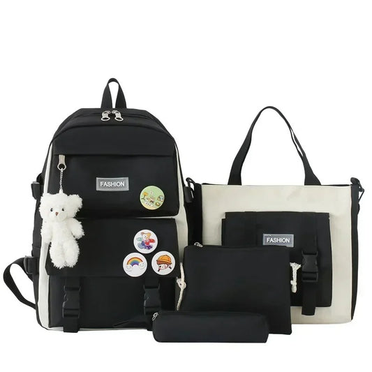 4-Piece School Bag Set | Stylish & Practical New Arrival | 4 Colours Available