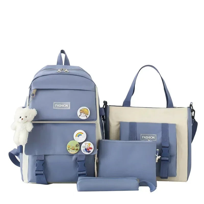 4-Piece School Bag Set | Stylish & Practical New Arrival | 4 Colours Available