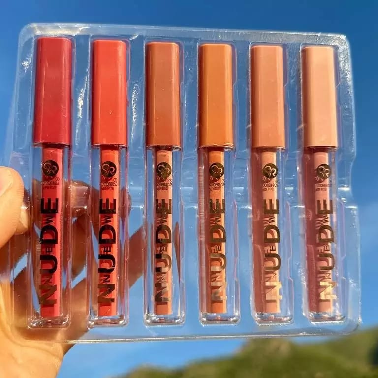 Pack of 6 Nude Look High Pigment Matte Lipgloss (Random Color)
