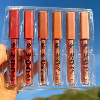 Pack of 6 Nude Look High Pigment Matte Lipgloss (Random Color)