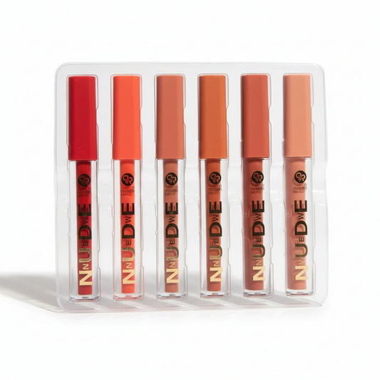 Pack of 6 Nude Look High Pigment Matte Lipgloss (Random Color)