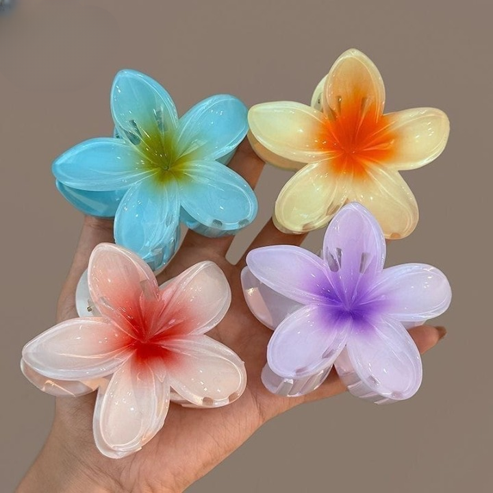 Large Flower Hair Clip | Hair Clip For Women | 1 Piece Hair Clip (Random Color)