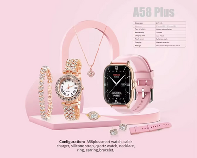 A58 Plus 6 in 1 - Smartwatch For Women | Best Quality Smart Watch | Perfect For Gift