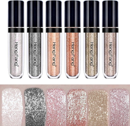 HENG FANG 6 Pcs Liquid Glitter Eyeshadows Set | 6 Pcs Set