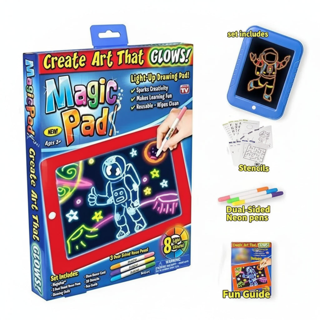 Magic Pad | Glowing LED Board | Draw /Sketch / Create / Doodle / Write / Learning Tablet