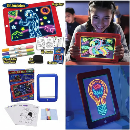 Magic Pad | Glowing LED Board | Draw /Sketch / Create / Doodle / Write / Learning Tablet