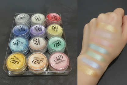 Professional 3D Highlighter 12 Color Palette | Creamy Gorgeous Colour Highlighter