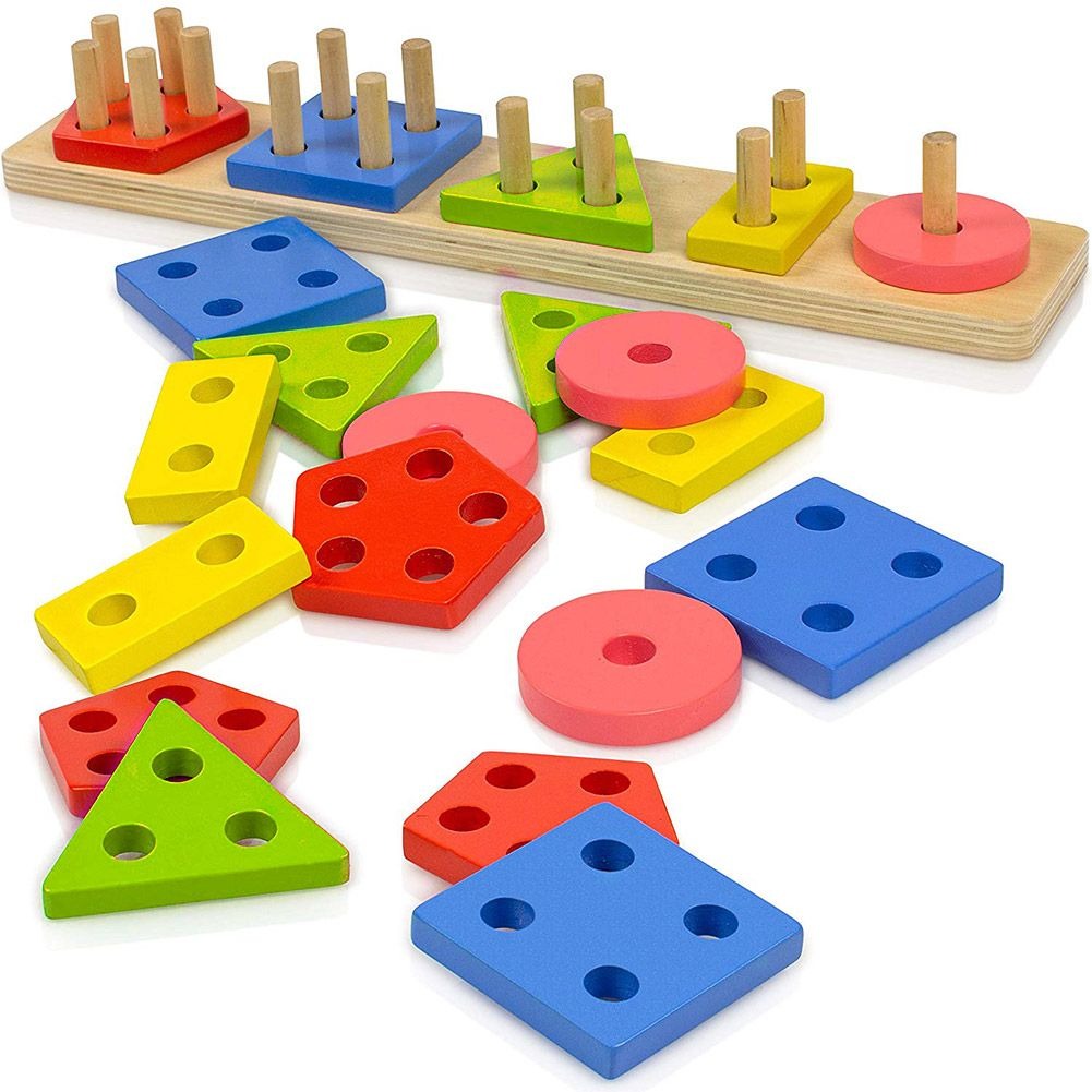 Wooden Puzzle | Toddler Toys | Fun And Colourful Shapes Wooden Toy