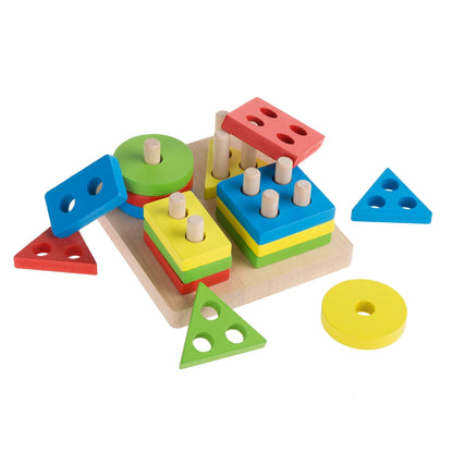 Wooden Puzzle | Toddler Toys | Fun And Colourful Shapes Wooden Toy