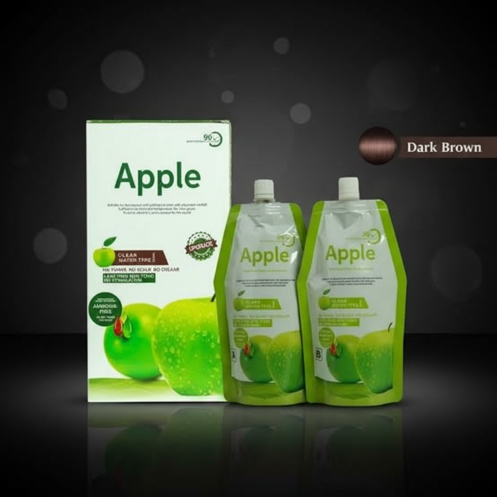 Apple Hair Color 200ml | Long-Lasting Hair Dye (Dark Brown Colour)