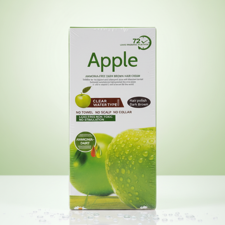Apple Hair Color 200ml | Long-Lasting Hair Dye (Dark Brown Colour)